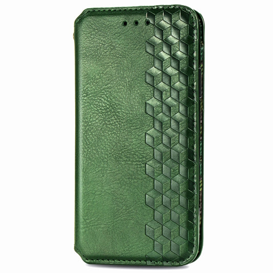 For vivo Y20 Cubic Grid Pressed Horizontal Flip Magnetic PU Leather Case with Holder & Card Slots & Wallet(Green) by bashfashion