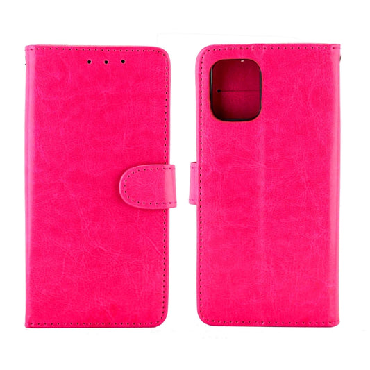 For Samsung Galaxy A42 5G Crazy Horse Texture Leather Horizontal Flip Protective Case with Holder & Card Slots & Wallet & Photo Frame(Rose Red) by bashfashion