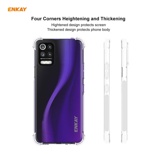 For LG K52 / Q52 / K62 / K62+ Hat-Prince ENKAY Clear TPU Shockproof Case Soft Anti-slip Cover by ENKAY