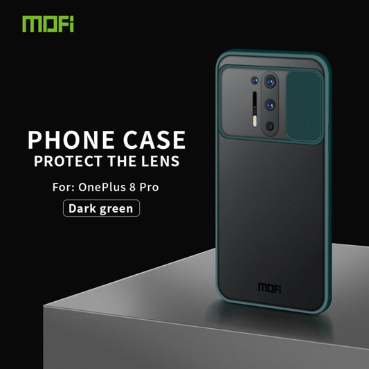For OnePlus 8 Pro MOFI Xing Dun Series Translucent Frosted PC + TPU Privacy Anti-glare Shockproof All-inclusive Protective Case(Green) by MOFI