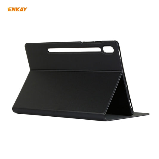 For Samsung Galaxy Tab S8 / Galaxy Tab S7 11.0 T870 / T875 ENKAY Horizontal Flip PU Leather + TPU Smart Case with Holder & Sleep / Wake-up Function(Black) by ENKAY
