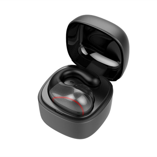 T25 Over-ear Bluetooth 5.0 Single-ear Invisible Wireless Earphone High Definition Call Super Long Standby Bone Conduction Earphone(Gray) by bashfashion