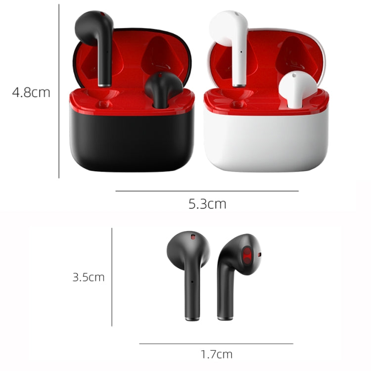 JM12 TWS Earphone Bluetooth 5.0 Touch Control Stereo Bass Sport Wireless Earphone With Mic(White) by bashfashion