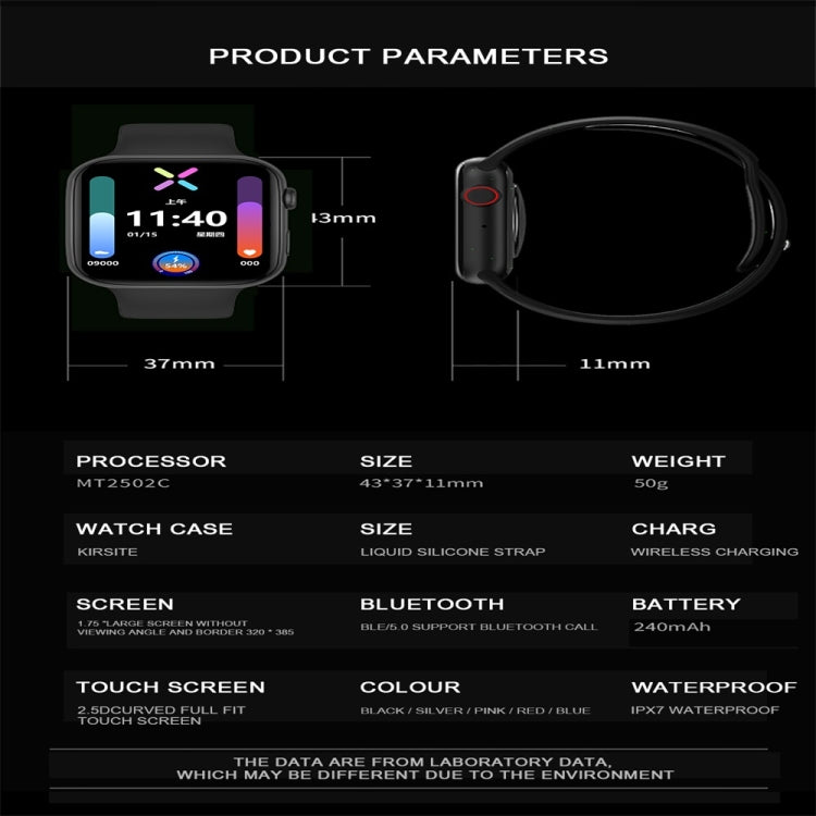 FK99 Plus 1.75 inch Color Screen IPX7 Waterproof Smart Watch, Support Bluetooth Call / Heart Rate / Blood Pressure / Sleep Monitoring(Red) by bashfashion