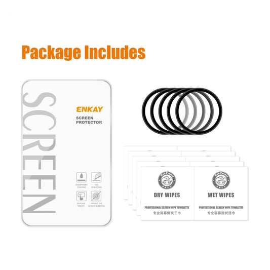 5pcs For OnePlus Watch ENKAY Hat-Prince 3D Full Screen Soft PC Edge + PMMA HD Screen Protector Film by ENKAY