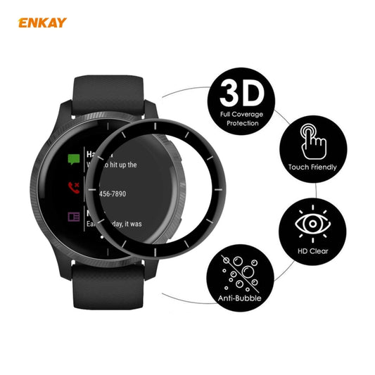 For Venu 2 / Vivoactive 4 45mm 5 PCS ENKAY Hat-Prince 3D Full Screen Soft PC Edge + PMMA HD Screen Protector Film by ENKAY