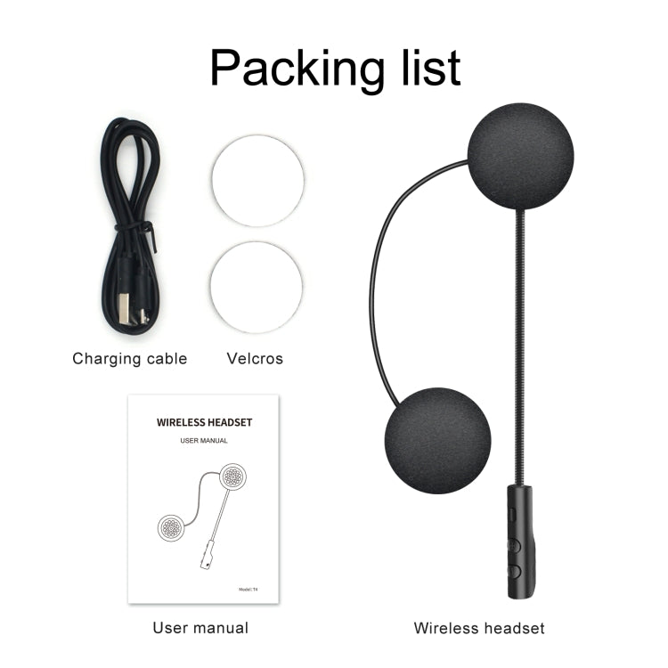 T4 Motorcycle Helmet Bluetooth Headsets BT 5.0 Stereo Automatically Connect to Support SIRI by bashfashion