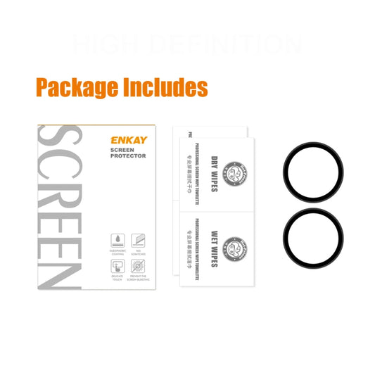 2 PCS For Samsung Galaxy Watch4 40mm ENKAY Hat-Prince 3D Full Coverage Soft PC Edge + PMMA HD Screen Protector Film by ENKAY