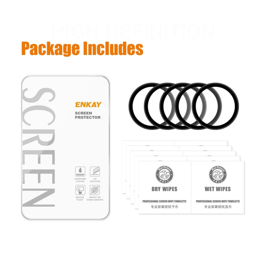 5 PCS For Samsung Galaxy Watch4 44mm ENKAY Hat-Prince 3D Full Coverage Soft PC Edge + PMMA HD Screen Protector Film by ENKAY