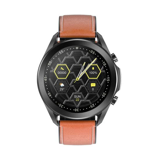 DW95 1.28 inch Color Screen Smart Watch, IP67 Waterproof,Leather Watchband,Support Bluetooth Call/Heart Rate Monitoring/Blood Pressure Monitoring/Blood Oxygen Monitoring/Sleep Monitoring(Black) by bashfashion