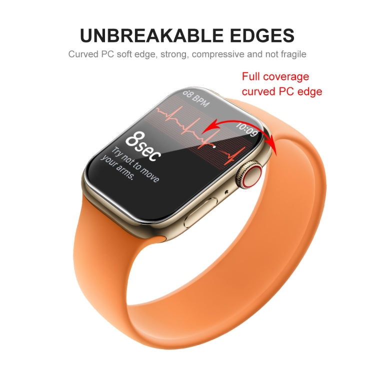 ENKAY Hat-Prince PC Frame + Full Coverage PMMA HD Screen Protector Film For Apple Watch Series 9 / 8 / 7 41mm(Transparent) by ENKAY