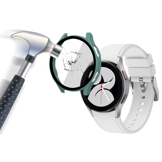ENKAY Hat-Prince Full Coverage PC Frame + Tempered Glass Protector Composite Case for Samsung Galaxy Watch4 40mm(Green) by ENKAY