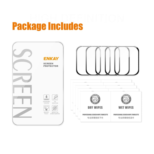 10pcs ENKAY Hat-Prince 3D Curved Edge Full Coverage Full Tempered Glass HD Screen Protector Film For Apple Watch Series 9 / 8 / 7 41mm(Transparent) by ENKAY