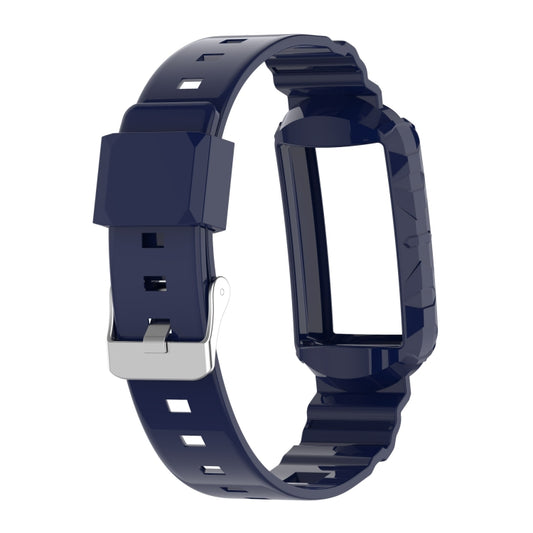 For Fitbit Charge 5 Silicone One Body Armor Watch Band(Navy Blue) by bashfashion