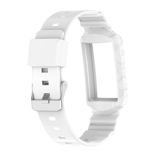 For Fitbit Charge 4 SE Silicone One Body Armor Watch Band(White) by bashfashion