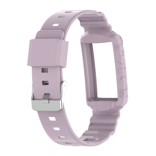 For Fitbit Charge 4 SE Silicone One Body Armor Watch Band(Light Purple) by bashfashion