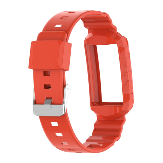 For Fitbit Charge 3 SE Silicone One Body Armor Watch Band(Orange) by bashfashion