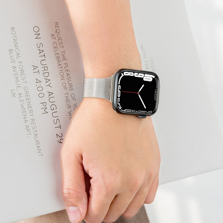 Milan Meta Watch Band For Apple Watch Series 9&8&7 41mm / SE 3&SE 2&6&SE&5&4 40mm / 3&2&1 38mm(Black) by bashfashion