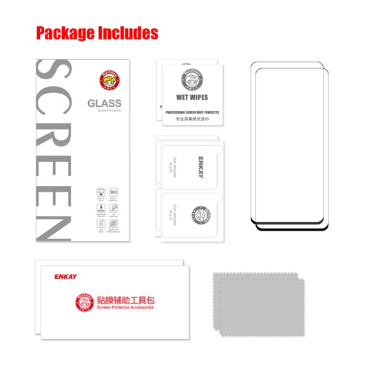 2 PCS For Honor X30 ENKAY ENKAY 0.26mm 9H Tempered Glass Full Film by ENKAY