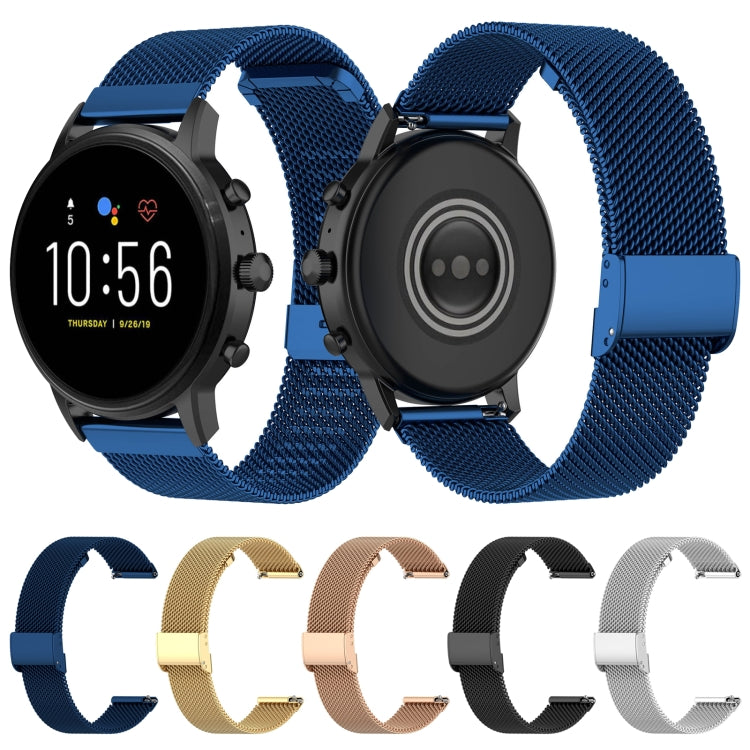 For Huawei Watch 3 Pro Milan Metal Steel Mesh Buckle Watch Band(Black) by bashfashion