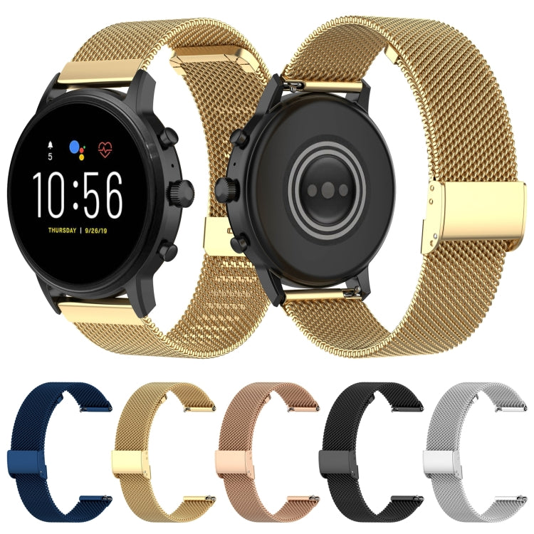 For Huawei Watch 2 Milan Metal Steel Mesh Buckle Watch Band(Blue) by bashfashion