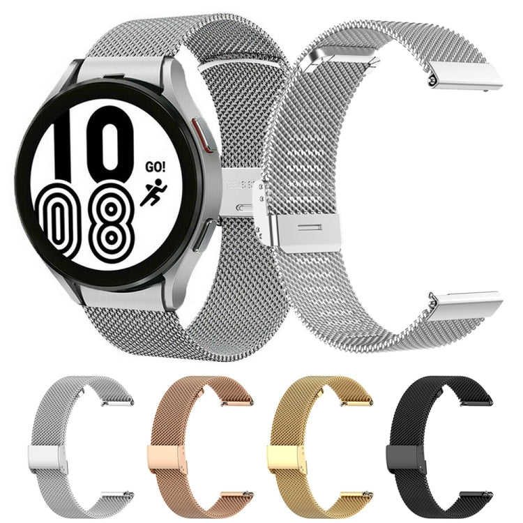 For Samsung Galaxy Watch 3 41mm Milan Metal Steel Mesh Buckle Watch Band(Rose Gold) by bashfashion