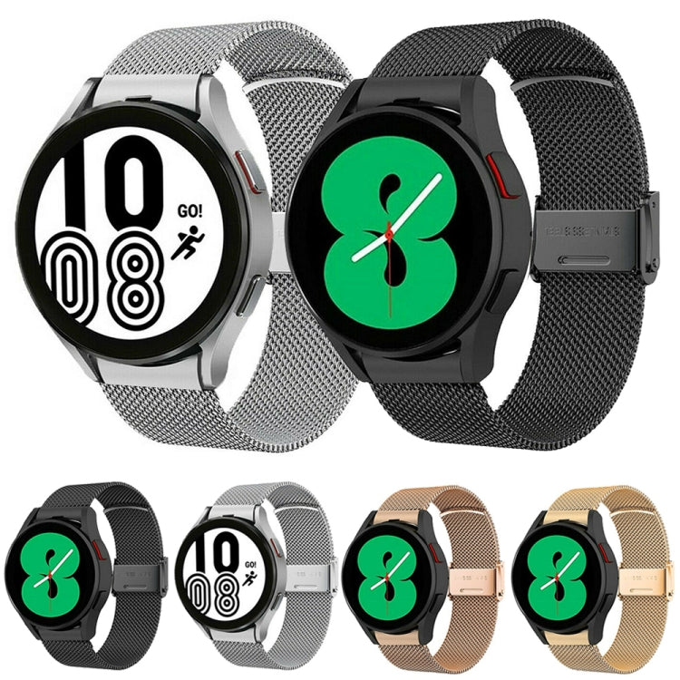 For Samsung Galaxy Watch 4 Classic 42mm / 46mm Milan Metal Steel Mesh Buckle Watch Band(Silver) by bashfashion