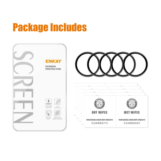 5 PCS For Honor Watch GS 3 ENKAY Full Coverage Soft Curved PC Edge + PMMA HD Protector Film by ENKAY