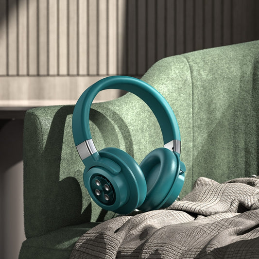 A51 USB Charging Wireless Bluetooth HIFI Stereo Headset with Mic(Green) by bashfashion