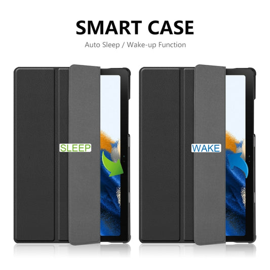 For Samsung Galaxy Tab A8 10.5 2021 ENKAY Custer Texture Leather Smart Tablet Case(Black) by ENKAY