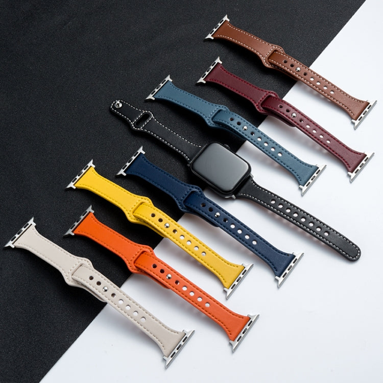 Microfiber Leather Watch Band For Apple Watch Series 7 41mm / 6&SE&5&4 40mm / 3&2&1 38mm(Brown) by bashfashion