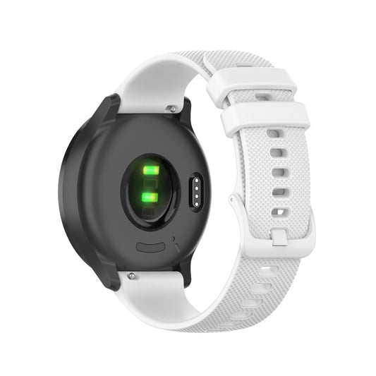 For Xiaomi Watch Color 22mm Checkered Silicone Watch Band(White) by bashfashion
