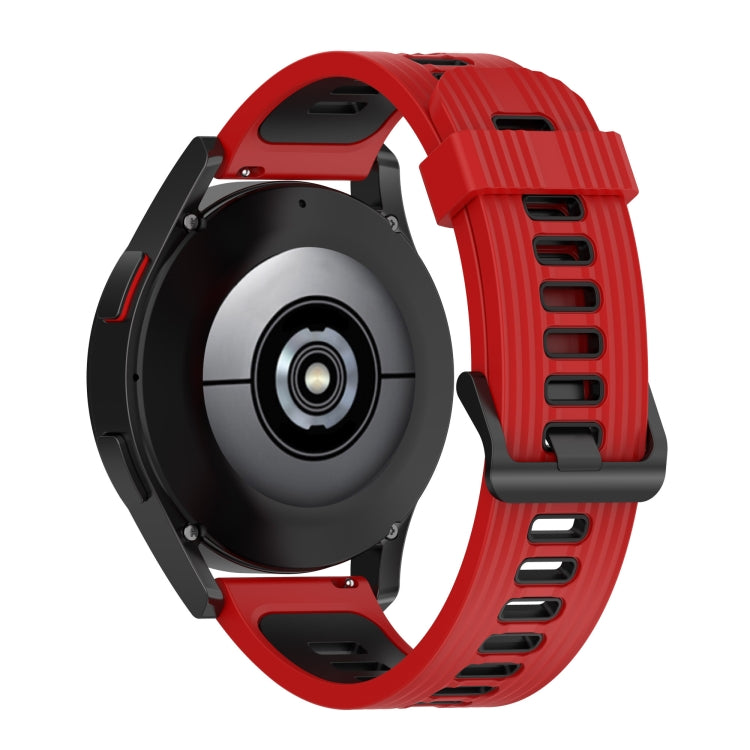 For Garmin Move 3 20mm Striped Mixed-Color Silicone Watch Band(White+Black) by bashfashion