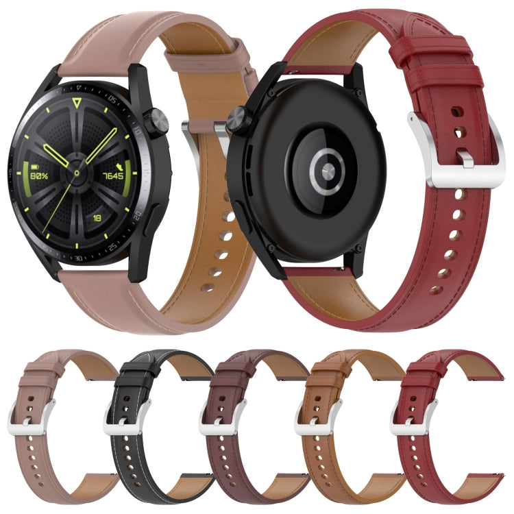 For Huami Amazfit GTR 42mm / GTS Calf Texture Sewing Thread Watchband(Black) by bashfashion