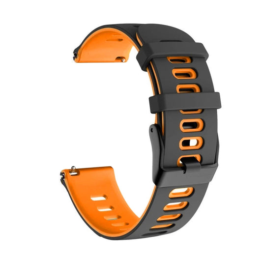 For Honor Watch GS 3 22mm Mixed-Color Silicone Watch Band(Black+Orange) by bashfashion