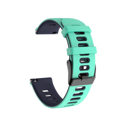 For Honor Watch GS 3 22mm Mixed-Color Silicone Watch Band(Peppermint Green + Blue) by bashfashion