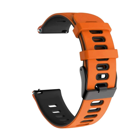 For Honor Magic Watch2 46mm 22mm Mixed-Color Silicone Watch Band(Orange+Black) by bashfashion