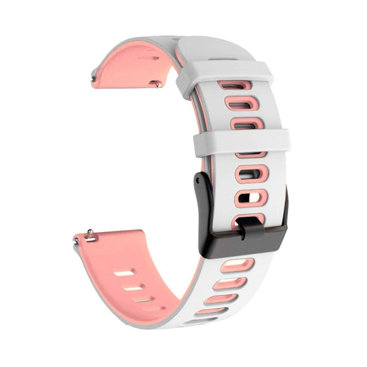 For Honor Magic Watch 22mm Mixed-Color Silicone Watch Band(White+Pink) by bashfashion
