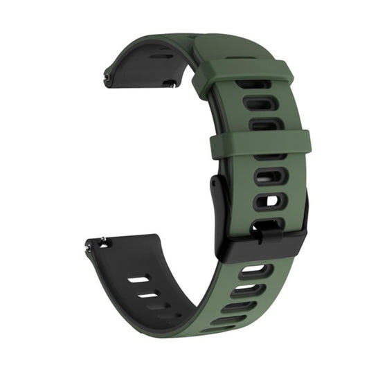 For Honor Magic Watch 22mm Mixed-Color Silicone Watch Band(Amy Green+Black) by bashfashion