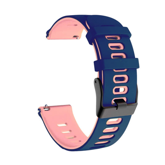 For Honor Watch Dream 22mm Mixed-Color Silicone Watch Band(Dark Blue+Pink) by bashfashion