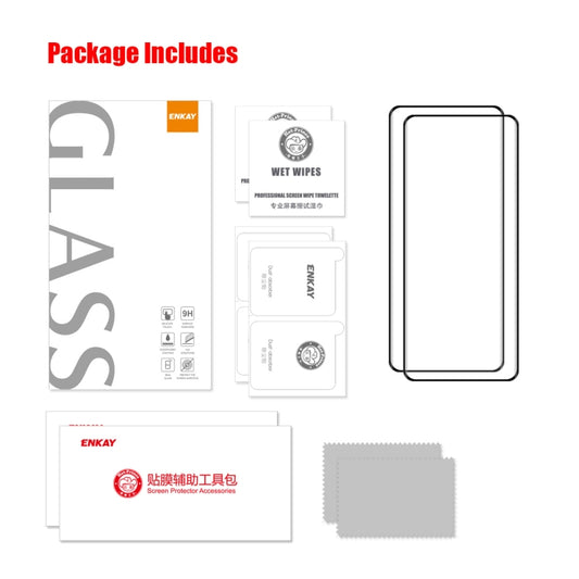 2 PCS For Honor Magic4 / Magic4 Pro / Magic4 Ultimate ENKAY 3D Hot-Bending Explosion-proof Tempered Glass Full Film by ENKAY