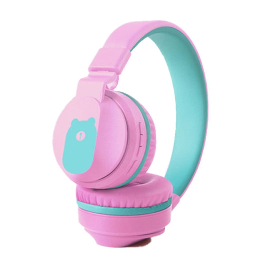 BOBo+ Adults & Kids Cute Bluetooth 5.0 Bass Noise Cancelling Headset with Mic(Pink) by bashfashion