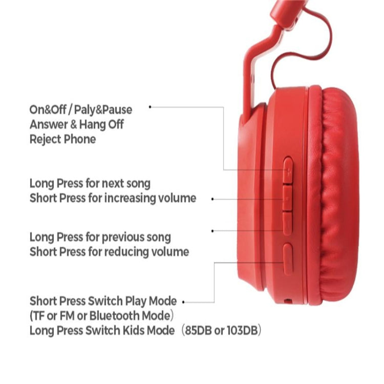 BOBo+ Adults & Kids Cute Bluetooth 5.0 Bass Noise Cancelling Headset with Mic(Pink) by bashfashion