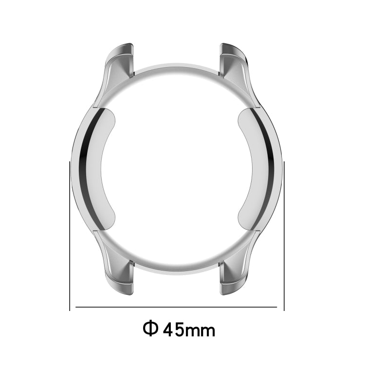 For Garmin Venu 2 Plus Shock-Proof Semi-Surrounded TPU Plating Watch Case(Transparent) by bashfashion