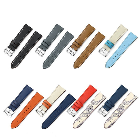 For Huawei Watch GT3 46MM 22mm Contrast Pin Buckle Leather Watch Band(Blue+Pattern) by bashfashion