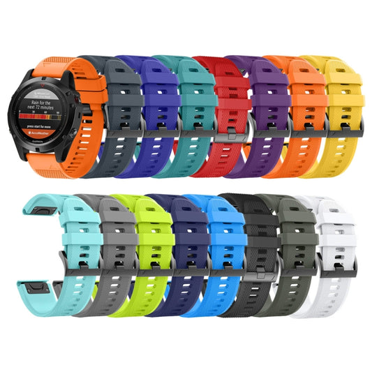 For Garmin Fenix 7s 20mm Silicone Watch Band(Yellow) by bashfashion