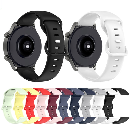 For Amazfit GTR 2e 22mm Silicone Solid Color Watch Band(Navy Blue) by bashfashion