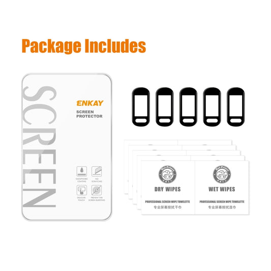 5 PCS For Garmin Smart 5 ENKAY 3D Full Coverage Soft PC Edge + PMMA HD Screen Watch Film by ENKAY