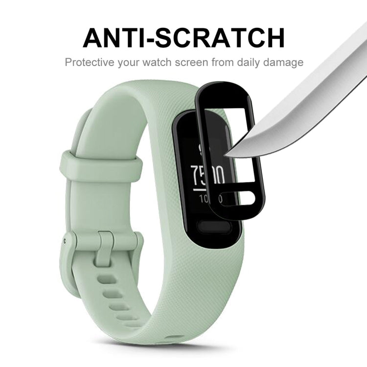 5 PCS For Garmin Smart 5 ENKAY 3D Full Coverage Soft PC Edge + PMMA HD Screen Watch Film by ENKAY