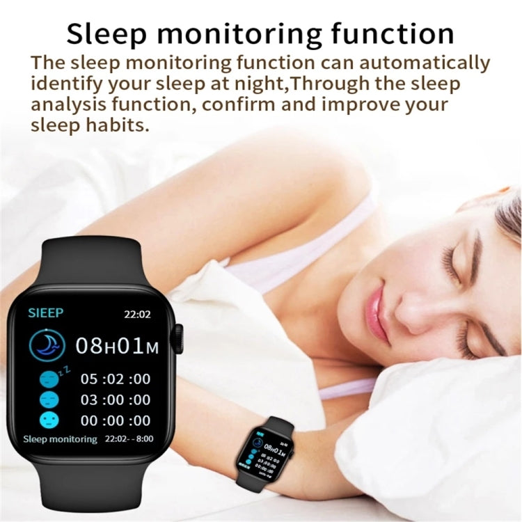 T500 Plus 1.54 inch Color Screen Smart Watch,Support Heart Rate Monitoring/Blood Pressure Monitoring(Black) by bashfashion